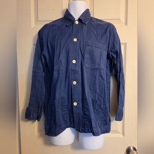 Men's Derek Rose Blue Button-Up Shirt Small